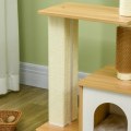 Miniatyrbillede 5 af 6: Rootz Kradsestolpe - Kattetræ - Kattehule - 1 Kattehule - 1 liggeflade - Brun + Hvid - 59,5 cm x 39,5 cm x 114 cm