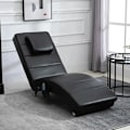 Miniatyrbillede 2 af 8: Rootz Massagebord - Afslapningsseng - Massagefunktion - Loungestol - Ergonomisk højt ryglæn - Sort - 58 x 163 x 87 cm