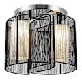 Pikkukuva 1 / 8: Rootz Kattovalaisin - Tunnelmavalaistus - E27 - 2-liekki - 40W - Musta - Hopea - 47,5 x 47,5 x 33 cm