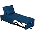 Miniatyrbild 1 av 10: Rootz 3 -i -1 vikbar stolbädd - Recliner - Chaise Longue - Justerbart ryggstöd - 65,5L x 104W x 81H cm - Bärbar med hjul och sidficka