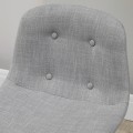 Miniatyrbillede 5 af 5: Rootz Barbord - Barstole i industrielt design - Knapsyning - Imiteret linned - Spånplade - Grå + Sort - 120cm x 60cm x 91cm