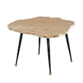 Pikkukuva 7 / 7: Rootz sohvapöytä alumiini puulevy 64x64x37 cm sohvapöytä metalli kulta - Design olohuoneen pöytä pyöreä - Pieni sohvapöytä Moderni - Sivupöytä sivupöy