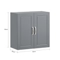 Miniatyrbillede 5 af 7: Rootz vægskab - Badeværelsesskab - Medicinskab - Alsidig opbevaring - Justerbare hylder - Robust MDF-konstruktion - 60cm x 60cm x 30cm