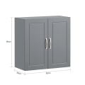 Pikkukuva 5 / 7: Rootz-seinäkaappi - Kylpyhuonekaappi - Lääkekaappi - Monipuolinen säilytystila - Säädettävät hyllyt - Tukeva MDF-rakenne - 60cm x 60cm x 30cm
