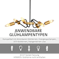 Miniatyrbillede 6 af 8: Rootz Lysekrone Hængelampe - Sort, Guld - Metal - cm x cm x 47,24 cm