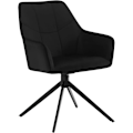 Miniatyrbillede 1 af 9: Rootz spisestuestol - Drejestol - Polstret stol - Fløjlsbetræk - 58 cm x 86 cm x 63,5 cm - Moderne stil - Ergonomisk design