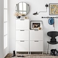 Miniatyrbillede 2 af 8: Rootz Skoskab med 2 klapper - Skovipper - Skokommode - Pladsbesparende design - Alsidig opbevaring - Forbedret stabilitet - Hvid - 50 cm x 91 cm x 19