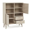 Miniatyrbild 4 av 11: Rootz Highboard - Förvaringsskåp - Skänk - Massiv ek och faner - Tyst Soft-Close - Gott om förvaring - Tidlös design - 40cm x 100cm x 130cm