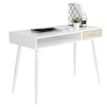 Miniatyrbillede 1 af 10: Rootz moderne skrivebord med skuffe - Kontorbord - Arbejdsstation - Rigelig opbevaring - Holdbar og ridsefast - Glat funktionalitet - 50 cm x 75 cm x
