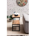 Miniatyrbillede 3 af 7: Rootz sidebord S-form massiv træ akacie - metal 45 x 60 x 30 cm - Design Stuebord Landlig stil - Anstellisch opbevaringsbord firkantet