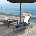 Miniatyrbillede 2 af 10: Rootz Sun Lounger - Udendørs hvilestol - Justerbar ryglæn - Åndbar komfort - 195 x 66 x 34 cm - Grå