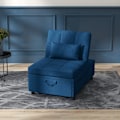 Miniatyrbild 2 av 10: Rootz 3 -i -1 vikbar stolbädd - Recliner - Chaise Longue - Justerbart ryggstöd - 65,5L x 104W x 81H cm - Bärbar med hjul och sidficka