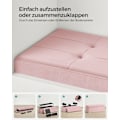 Miniatyrbillede 6 af 6: Rootz Pastel Pink sædekiste - Opbevaring Ottoman - Polstret bænk - MDF fløjlskum - 131L Kapacitet - 38cm x 110cm x 38cm