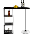Miniatyrbillede 4 af 8: Rootz Modern S-formet barbord - Opbevaringsbarbord - Vinstativbord - Pladsbesparende - Holdbar - Nem vedligeholdelse - 113cm x 105cm x 40cm