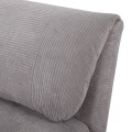 Miniatyrbillede 4 af 6: Rootz 2-i-1 lænestolsseng - Justerbar nakkestøtte - Corduroy Look - Grå - 82 cm x 8 cm x 83 cm