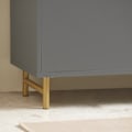 Miniatyrbillede 9 af 9: Rootz Modern Vask Underskab - Badeværelsesvask - Opbevaringsorganisator - Stilfuld grå og guld finish - Rummeligt interiør - Nem montering - 75 cm x 6