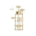 Miniatyrbillede 1 af 7: Rootz Beige Cat Tree Tower - Kradsestolpe - Klatrestativ - Spånplade Plys Sisal - 60 cm x 50 cm x 206 cm - Robust design