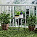 Miniatyrbild 9 av 10: Rootz Round Garden Table - Terrassbord - Fällbart utomhusbord - Hållbart stål - Ø46cm x 50 cm