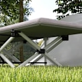 Miniatyrbild 5 av 6: Rootz Camp Bed - Utomhussovsäng - Bärbar campingsäng - Stöder 200 kg - Integrerad kudde - Organization Bag - 200L x 65W x 42H cm - Stålram