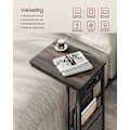 Miniatyrbillede 5 af 7: Rootz Modern Sidebord - Endebord - Sengebord - Spånplade - Stål - Polyesterstof - 30cm x 40cm x 62cm
