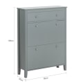 Miniatyrbillede 5 af 7: Rootz Skoskab med 2 klapper - Skovipper - Skokommode - Rummelig opbevaring - Ridsefast - Dekorativ skærmoverflade - 80 cm x 108 cm x 25 cm