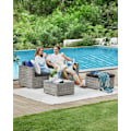 Miniatyrbillede 8 af 8: Rootz 4-delt udendørs møbelsæt - Havesæt - Rattan sofa - Patio Lounge - PE polyethylen materiale - VFT puder - 173cm x 60cm x 66cm