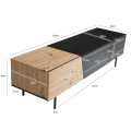 Miniatyrbillede 4 af 7: Rootz Modern Design TV Underskab - Lowboard - Eg Dekoration - Rektangulær opbevaring - Rummelig hylde - 150 cm x 40 cm x 40 cm