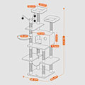 Miniatyrbillede 5 af 5: Rootz XXL Cat Tree - Cat Scratching Post - Scratch Pole With Cave - Stability & Security - 50 cm x 50 cm x 164 cm