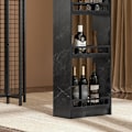 Pikkukuva 8 / 8: Rootz Modern Baaripöytä - Keittiöpöytä - Ruokapöytä - Tukeva MDF- ja metallirunko - Säädettävät jalat - Tilava säilytystila - 120cm x 105cm x 50cm