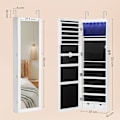 Miniatyrbillede 6 af 8: Rootz smykkeskab - Smykkearrangør - Smykkegarderobe - MDF-konstruktion - Fløjlsforing - Glasspejl - Skønhedsprogram - Nem organisering - Rummeligt lay
