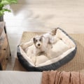 Miniatyrbillede 2 af 7: Rootz Hundeseng - Rund Hundeseng - Kæledyrsseng - Katteseng - Kæledyrsseng - Med vendbar pude - Grå - 80 x 65 x 20 cm