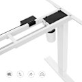 Miniatyrbillede 7 af 8: Rootz Bordstativ - Med Motor - Højdejusterbar - Ingen bordplade - Stel - Længdejusterbar - Stål - Hvid - (115-147) x 60 x (71-112) cm