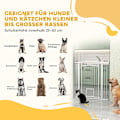 Miniatyrbillede 9 af 11: Rootz Justerbar Pet Gate - Stair Gate - Dog Gate - Secure Locking - 76-104W x 106H CM - Inkluderer kattedør