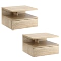 Pikkukuva 1 / 7: Rootz Sarja 2 seinälle asennettavia yöpöydät - kelluvat yöpöydät - sänkypöydät - tilaa säästävä muotoilu - 35W x 32d x 22,5H cm