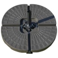 Pikkukuva 1 / 10: Rootz-painolautaset - Sateenvarjopainolautaset - 4-osainen sateenvarjojalusta - Kahvinruskea - 100 x 100 x 10,5 cm