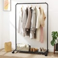 Miniatyrbillede 2 af 7: Rootz Tøjstativ - Garderobestativ - Knagerække - Hjul - Max 40 kg - Sort - Metal - 92,5 x 40,5 x 158 cm