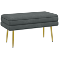 Miniatyrbild 10 av 10: Rootz stoppad förvaringsbänk - Accentbänk - Sittbänk - Modern Scandi Design - Gott om förvaring - Bekväma sittplatser - 79,5 cm x 37,5 cm x 43 cm - Mö