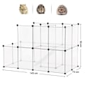 Pikkukuva 3 / 7: Rootz Small Animal Run - Plastic Animal Run - Rabbit Run - Hamsteri Run - Small Pet Run - Kannettava Animal Run - Valkoinen - 143 x 73 x 93 cm