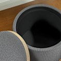 Miniatyrbillede 8 af 10: Rootz Storage Affol - Footrest - Opbevaring Ottoman - Skjult opbevaring - Ø56 x 42H cm - Grå ledningsstof - Stilfuldt og funktionelt design
