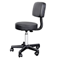 Miniatyrbild 3 av 9: Rootz Rolling Stool - Work Stool - Cosmetic Stool - Swivel Stool - Salon Stool - Black