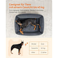 Miniatyrbillede 9 af 9: Rootz Plys Hundeseng - Husdyrseng - Hyggelig seng - Imiteret linned - Anti-Slip stof - 120 cm x 90 cm x 30 cm