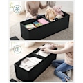 Miniatyrbillede 6 af 9: Rootz opbevaring osmannisk bænk - Sort - Imiteret linned - MDF - Skum - 110 cm x 38 cm x 38 cm - 300 kg Kapacitet