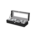 Miniatyrbild 2 av 7: Rootz Watch Box - Klockorganisator - Klockförvaring - Sammetsfoder - Glaslock - Perfekt presentidé - 30 cm x 11,2 cm x 8 cm