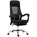 Miniatyrbillede 1 af 4: Kontorstol med massagefunktion - Massagestol - Inklusiv fodstøtte - 2 vibrationspunkter - USB-interface - Sort - 60L x 57W x 115-123H cm