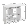 Miniatyrbillede 4 af 7: Rootz moderne computerbord med pc-hylde - Tidløst design - Opbevaringsmuligheder - Afrundede 3D-hjørner - 90 cm x 71 cm x 50 cm