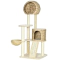 Miniatyrbillede 6 af 6: Rootz Kradsestolpe - Kattetræ - Med Kattehus - Flere platforme - Hængekøje - Ridsemåtte - Anti-tip - Beige - 60 x 60 x 150 cm