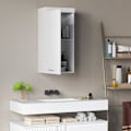 Miniatyrbillede 8 af 11: Rootz to -trins badeværelsesskab - badeværelse akkord - vægmonteret - rumbesparende design - 37,2L x 24,5b x 76,8h cm