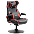 Miniatyrbillede 1 af 5: Rootz Gaming Chair - Integrerede højttalere - Vipbart ryglæn - Sort + Rød - 69 x 73 x 118 cm