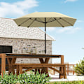 Pikkukuva 2 / 11: Rootz 2,33m Parasol -sateenvarjo - Terassi -näyttö - Sun Shade - UV -suojaus - 2,33m x 2,33m x 2,4m