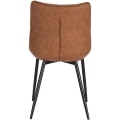 Miniatyrbillede 5 af 8: Rootz Sæt med 4 spisestuestole - Køkkenstole - Kontorsæder - Kunstlæder - Ergonomisk design - Holdbar og behagelig - Skridsikker - 46 x 40,5 cm Sædest
